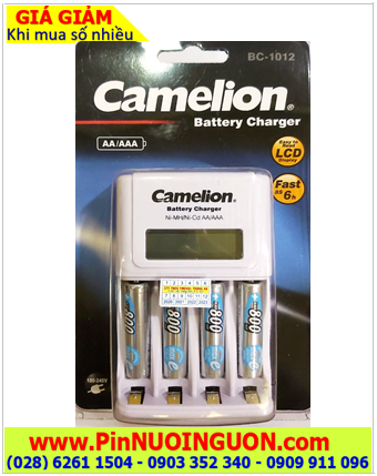 Camelion BC-1012; Bộ sạc pin AAA Camelion BC-1012 _kèm 4 pin sạc Ansman AAA800mAh 1.2v